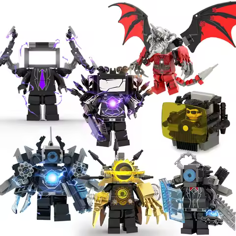 New Skibidi Toileted TVman Multi Joined Mini Action Figures Building Blocks TVman Speakerman Cameram