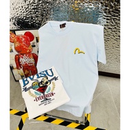 EVISU/God of Fortune 2026 Round Neck Short-Sleeved T-Shirt Couple Style Men Style New Hot-Selling St