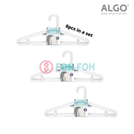 [Bundle of 3] Algo 42cm Plastic Clothes Hanger Laundry Hanger 6P Set