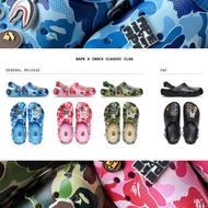 Bape_Crocs Classic Clog ABC Camo Sandals in All Colors for Men and Women