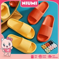 NIUMI NS103 Home Slipper Thick Sole Flat Shoes Comfy Indoor Unisex Women Men Shower Kasut Rumah Anti