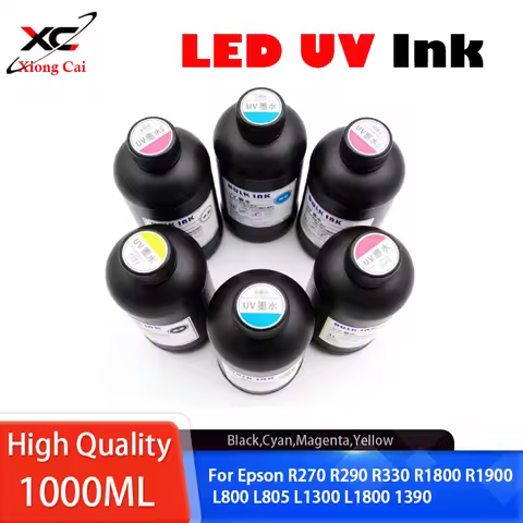 1000ML i3200 LED UV Ink For EPSON I3200 Printhead UV Flatbed Printer Soft / Hard / Neutral UV ink Mo