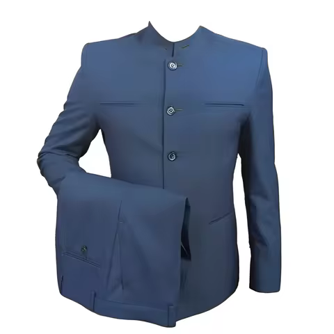 Formal Men's Suit 2 Piece Set Stand Collar Blazer Pants Wedding Groom Tuxedo Oriental Design Dress f