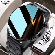 LIGE New Men's Bluetooth Call Smart Watch with Full Touch Screen IP68 Waterproof Sports Watch for Android Ios Men SmartWatch
