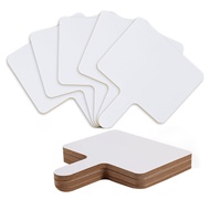 10Pcs 9.6X8Inch Dry Erase Answers Paddle Handhold Wooden White Board Double Sided Dry Erase Answer B