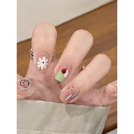 nails press on nails Koi Yu Melon Generous Cute Cartoon Simple ins Style Short Student Nail Piece We