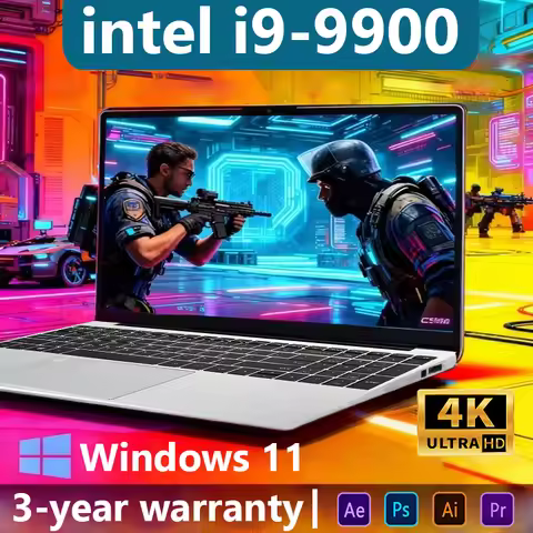 NEW 15.6" Portable Laptop intel Core i9 9900 Windows 11 Gaming Notebook Computer PC Gamer RAM 16GB S