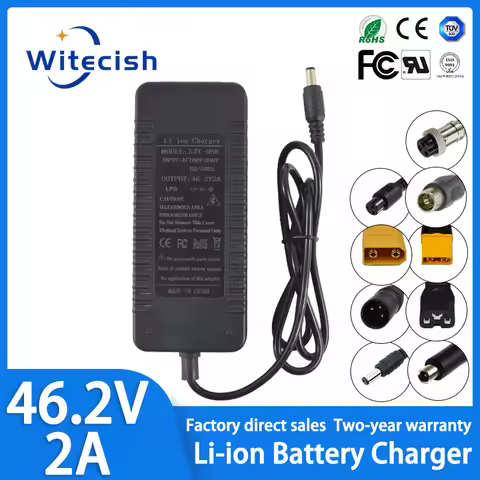 46.2V 2A Li-ion Charger 11S 40.7V lithium ion battery charger li-ion battery charger Optional DC/XLR