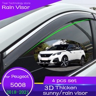 กะบังฝนรถสำหรับ Peugeot 5008กะบังฝน2018 2019 2020 2021 2022 2023ประตูหน้าต่างโครเมียมช่องระบายอากาศท