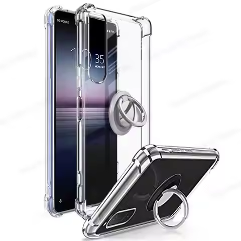 Ring Holder Clear Case for Sony Xperia 1 10 V XZ1 XZ2 XZ4 XA2 XA3 ACE III 1 10 5 II Pro I L4 L3 Airb