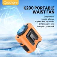 Orashare K200 พัดลมคาดเอว 14500mAh พัดลมพกพาลมแรง4สปีด ชาร์จไฟได้ พร้อมไฟใช้งานได้ 67 ชั่วโมง