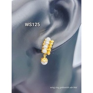 Wing Sing 916 Gold Earrings / Subang Indian Design  Emas 916 (WS125)