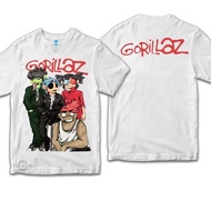 GORILLAZ T-shirt - Glasses WHITE band t-shirt gorillaz clint eastwood built up plastisol xtab distro