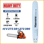 Heavy Duty 20" Husqvarna 288/365/372/390/395/570 Guide Bar (20" Papan Chainsaw Husqvarna )[HSMACHINE