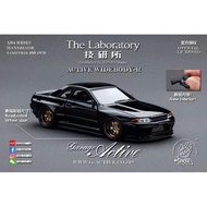 The Laboratory x Zonzo Studio 1/64 Garage Active WideBody-R Nissan Skyline GT-R R32 - Pure Black