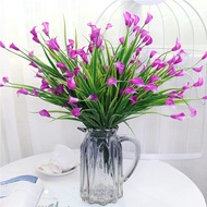 Artificial Flowers Calla Lily Fake Flowers Fake Plants Home Indoor Outdoor Fake Grass UV Decorative 