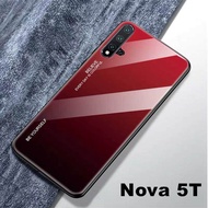 [ส่งจากไทย] Case Huawei Nova 5T เคสหัวเว่ย สำหรับ huawei nova 5t เคสกระจกสองสี เคสเงาไล่สี ขอบนิ่ม TPU CASE