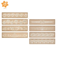 [utruiut0k] 4 Pieces Diwali Rangoli Stencils Spray Painting Art Template Botanical Stencils Set Holl