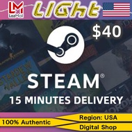 Steam USA Gift Card 40 USD America Steam wallet codes✨Efficient/safe/fast/LIGHTING Game 24/7 Email D