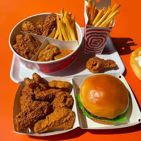 KFC Style Fake Food Set Fried Chicken Burger Fries Non-Edible Display Prop Restaurant Window Display