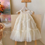0-5 Years Old Baby White Gauze Dress Summer Baby Girl Birthday Dress Princess Dress