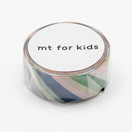 Kamoikakoshi公噸為孩子多彩條紋寬度15毫米×7米繞組MT01KID001