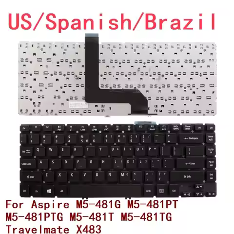 % New US Spanish Brazil Laptop Keyboard M5-481G M5-481PT M5-481PTG M5-481T M5-481TG Travelmate X483