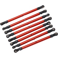 8pcs RC Link Rod Aluminum Alloy Linkage Rod End Kit Upgrade Parts for Scx10 313mm 1/10 Wheelbase Cha