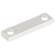 LEGO White 1x4 Base Plate with 2 ID Buttons 4597131 92593