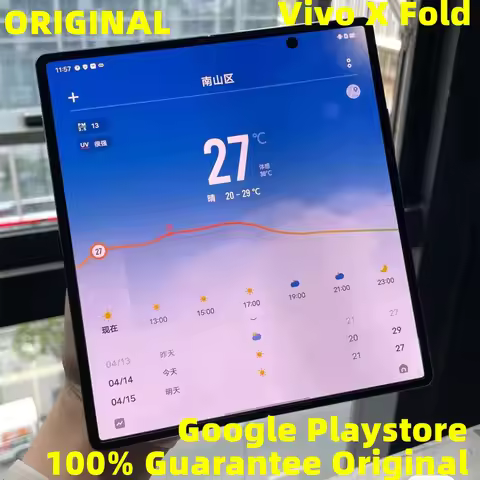 New Vivo X Fold Mobile Phones 5G Snapdragon 8 Gen 1 Google Play 6.53" Secondary Screen Folded 120HZ 