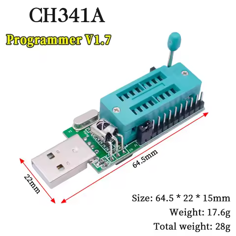 1PCS - 5PCS CH341A Programmer V1.7 1.8V Level Shift W25Q64FW W25Q128FW Gd25LQ64 NEW Original