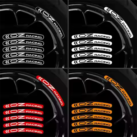 4Pcs OZ RACING Moto Wheel Rim Stickers for Honda BMW Waterproof Vinyl Decal Car Motorcycle Hub Rim D