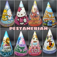 HAPPY BIRTHDAY CONE BIRTHDAY HAT CHARACTER HAPPY BIRTHDAY CONE HAT CHILDREN'S BIRTHDAY HAT/