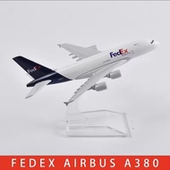 16cm FED EX A380 Air Cargo Fedex Diecast Metal Toy Display Decoration Collection Children's Gift