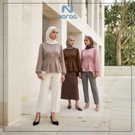 Noraa Flow Form Top S M L XL - Blouses Baju Shirts untuk Wanita - NR21037