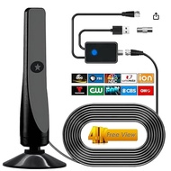 เสาอากาศ ทีวี โทรทัศน์ในระยะ 400+ ไมล์ รองรับ HDTV 4k ด้วยแอมป์และสัญญาณเพิ่มประสิทธิภาพที่แข็งแกร่ง