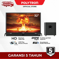 POLYTRON Digital LED TV 32 Inch Cinemax Soundbar Garansi 5th HDMIUSB PLD 32BV1558