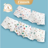 Einmilk Boys Underwear Boxer Shorts Anti Bacteria Soft Cotton Boy Underwear Boys Boxer