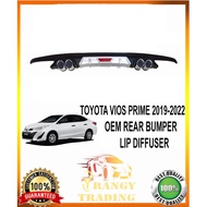 ◊Toyota Vios 2019 to 2023 4th generation Rear Bumper Lip Diffuser Black Chrome 2020 2021 2022