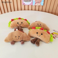 [Brightbiu] Bread Plush Pendant Toy Creative Croissants Roll Taco Cake Plush Doll Keychain Decoratio