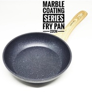 Mh Fry Pan Teflon Non-Stick Marble Ceramic 22-24 26-28cm - MC 22cm