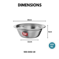 555 Premium Stainless Steel Flat Bottom Mixing Bowl