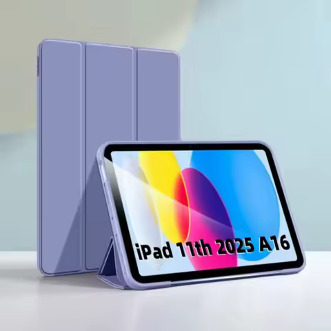 For iPad 11 A16 Case 2025 11inch TPU Tri-Fold Magnetic Stand Tablet Cover Funda For iPad 11th Genera