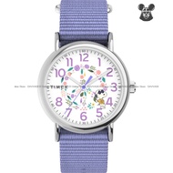 TIMEX TW2V77900 Women's Analog Watch Weekender Peanuts in Bloom 38mm Fabric Strap Purple *Original