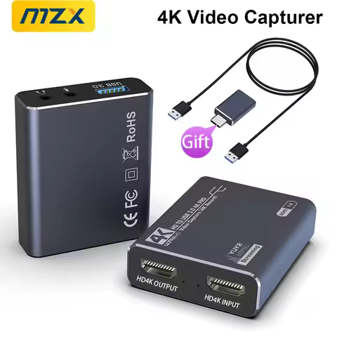 MZX USB3.0 Video Capture Card Board Box Recording 4K HDMI-Compatible 60Hz 30Hz 1080P 60fps 30fps Gra