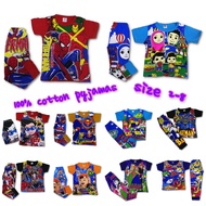 Book 1 - 100% cotton  Pyjamas budak / sleepwear / baju tidur budak  2 tahun - 8 tahun