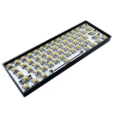 60% 61 GK61X Kit | Hotswap Bluetooth Wireless RGB GK61XS PCB | Replaceable Space Plastic Case Steel