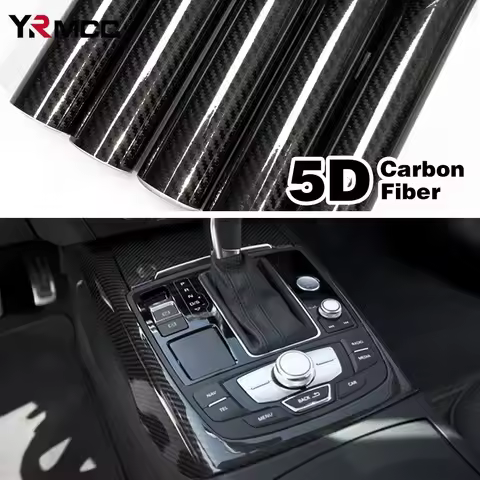 5D Carbon Fiber Vinyl Wrap Film Car Styling Wrapping Waterproof Motorcycle Stickers Self Adhesive Vi