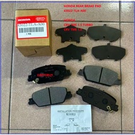 HONDA REAR BRAKE PAD 43022-TLA-A00  HONDA CRV TME 1.5 TURBO CRV TME 1.8