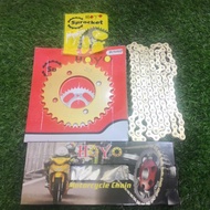 SRL115/SRL115(FI) SPOCKET SET(415)(GOLD) O'RING RANTAI